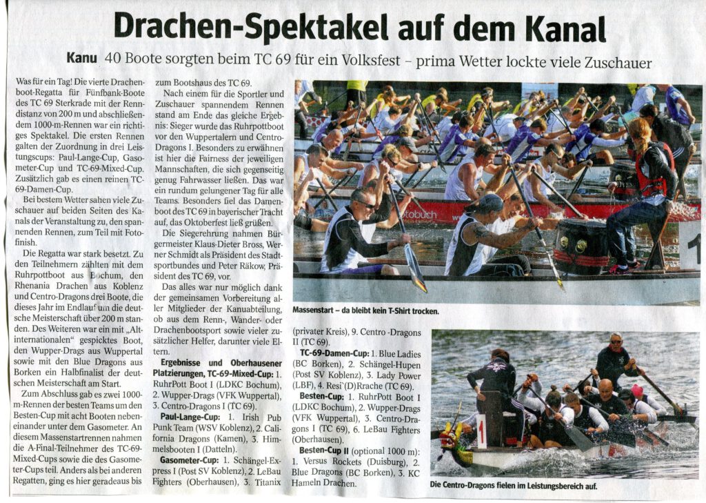 Drachenbootregatta bei TC69 04102015 Artikel